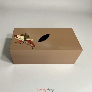 Hộp giấy ăn sơn mài vẽ hoa 13*26*H9,5cm ( các mẫu )